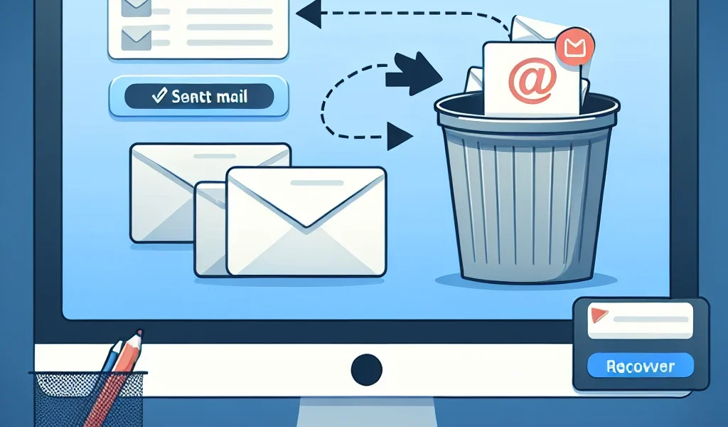 "Step-by-step guide on recovering permanently deleted emails from Yahoo Mail Trash folder, featuring a screenshot of Yahoo Mail interface with key recovery options highlighted."
