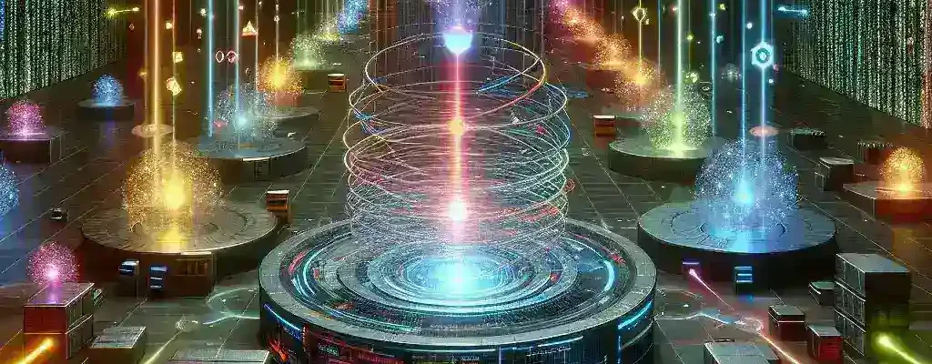 "Illustration of realtime data aggregation orchestrators highlighting their role in modern data architecture, showcasing interconnected data streams, cloud infrastructure, and analytics workflows."