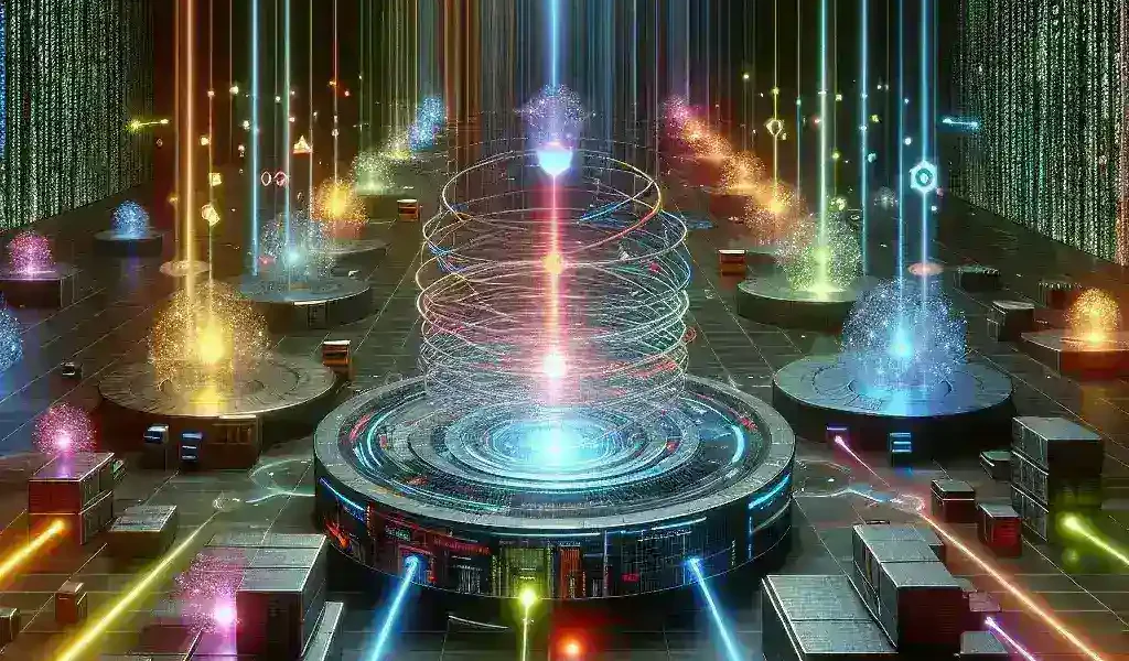 "Illustration of realtime data aggregation orchestrators highlighting their role in modern data architecture, showcasing interconnected data streams, cloud infrastructure, and analytics workflows."