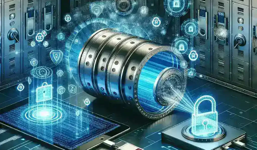 "Secure File Transfer Tools 2024: Visual representation of top secure data transmission methods, highlighting encryption technology and user-friendly interfaces for safe file sharing."